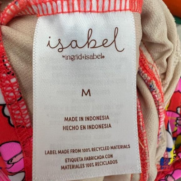 NWOT Isabel Maternity Floral Ruffle Neck One Piece Maternity Swimsuit - Size M - Picture 6 of 8